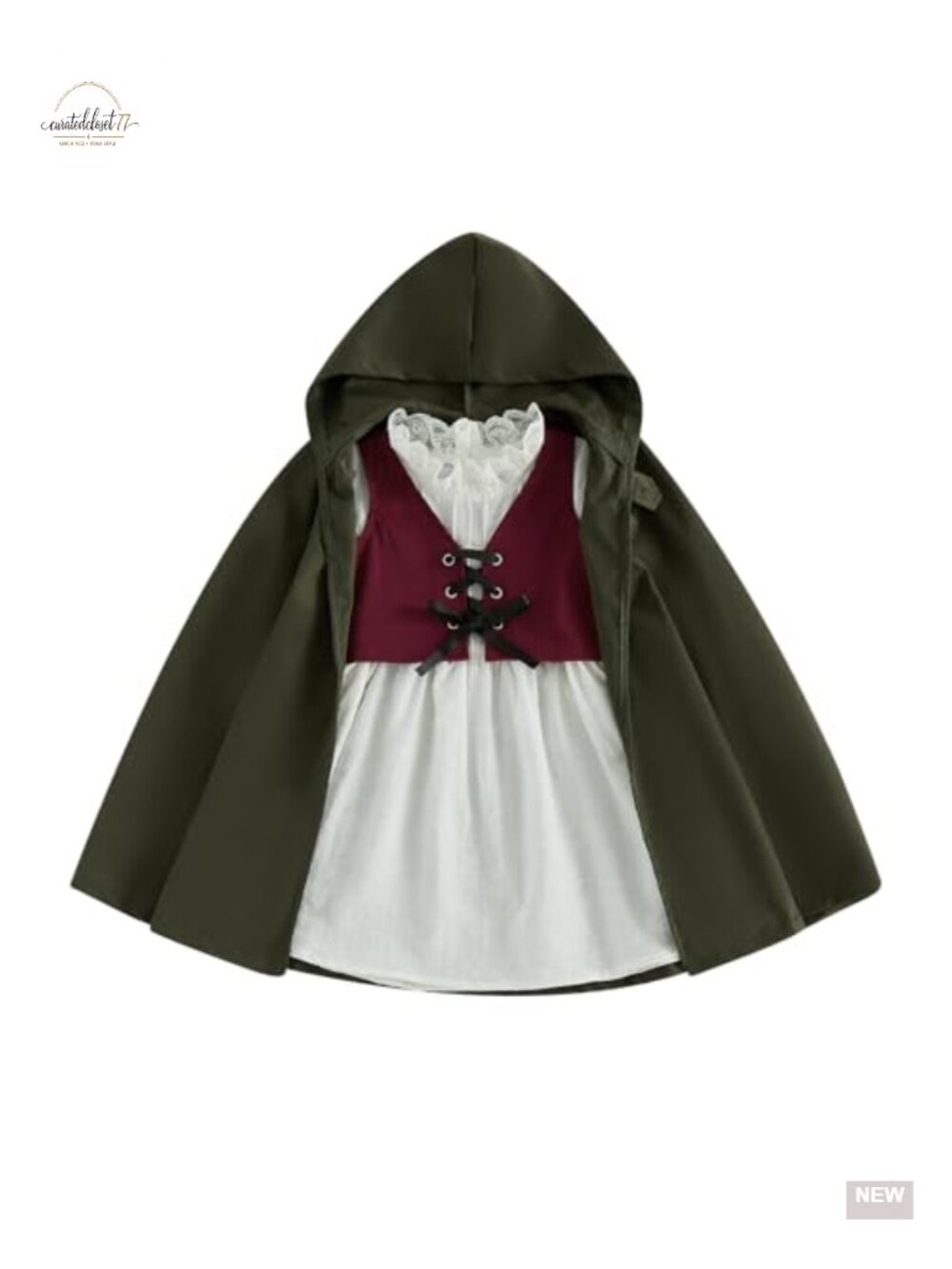 Toddler Girl Medieval Halloween Costume Ring Bearer 4 Pc Set
